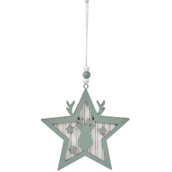 Suspension de Noël en mdf forme Étoile ou Sapin