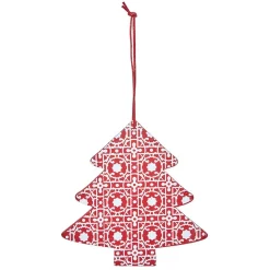 Suspension de Noël forme vintage en bois