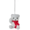 Suspension de Noël Ourson blanc et rouge
