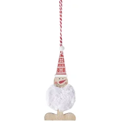 Suspension de Noël Personnage en bois avec fourrure < Gifi Outlet