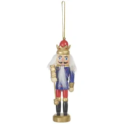 Suspension de Noël soldat Casse Noisette en bois Ø5xH12cm