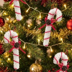 Suspension de Noël sucre d’orge canne rouge et blanc H.19cm < Gifi Hot