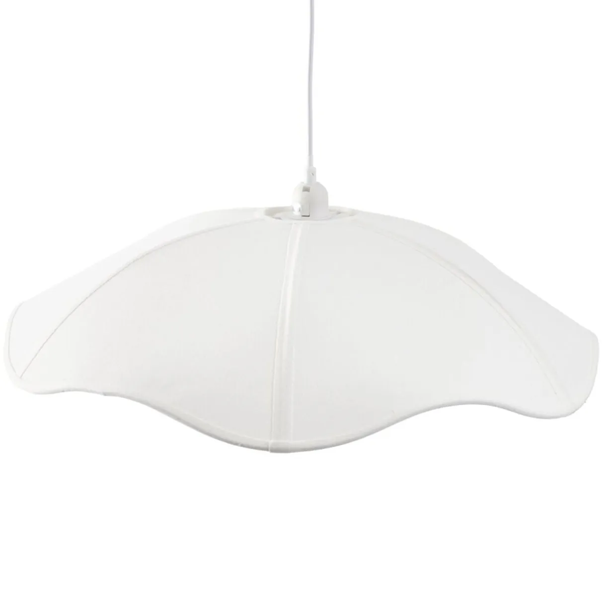 Suspension double polyester et métal blanc Ø80xH16cm < Gifi Outlet