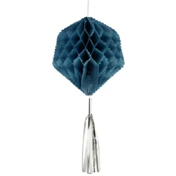 Suspension en papier bleu de forme géométrique x 3 < Gifi Discount