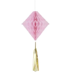 Suspension en papier rose de forme géométrique x 3 < Gifi Clearance
