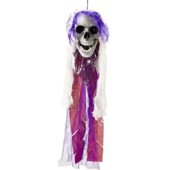 Suspension Halloween tête de mort pirate L75cm