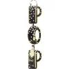 Suspension inscription POP en bois noir et doré < Gifi