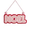Suspension "Noel" à sequins rose L17cm < Gifi Discount