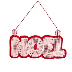 Suspension "Noel" à sequins rose L17cm < Gifi Discount