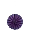 Suspension rosace papier violet x3