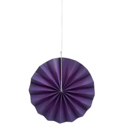 Suspension rosace papier violet x3