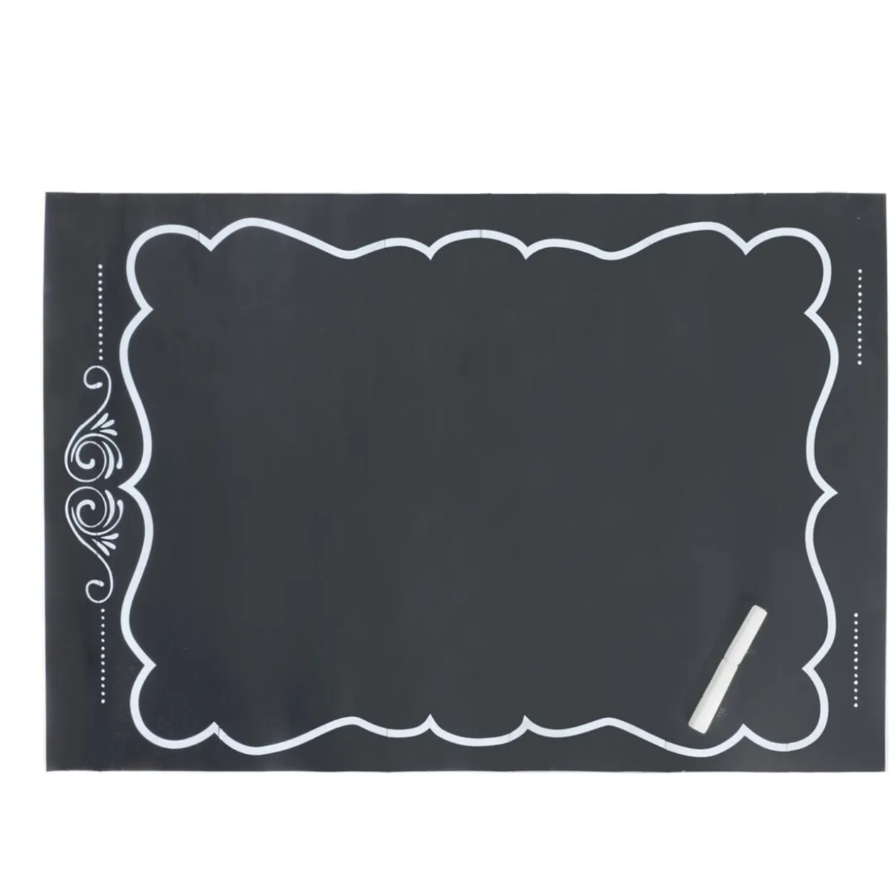 Tableau autocollant noir 30x45cm avec 1 craie
