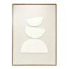 Tableau décoratif motif laine bouclée beige et marron bords bois 50x70cm (3 modèles) < Gifi