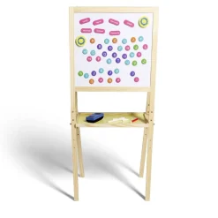 Tableau en bois double face magnétique et craie avec accessoires < Gifi Best