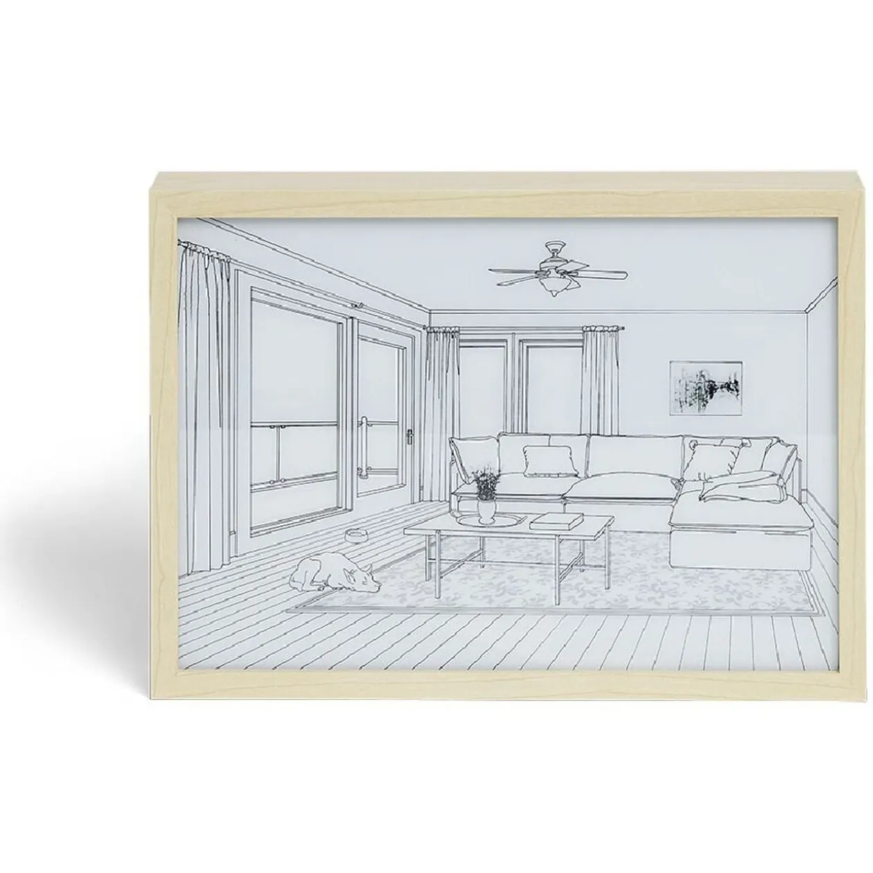 Tableau lumineux à led 3 modes d'éclairage - 32x23 cm