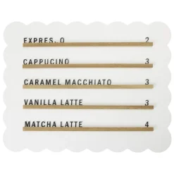 Tableau menu café en bois 35x45cm