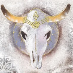 Tableau peinture tête de bison fait main < Gifi Online