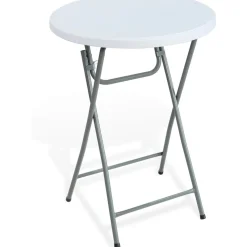 Table bar de jardin Fiesta blanc Ø80xH110cm