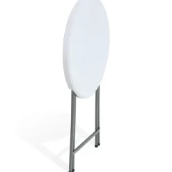 Table bar de jardin pliante Fiesta ronde plastique blanc Ø80xH110cm < Gifi Outlet
