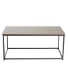 Table basse en bois et métal noir 90x48xH40cm
