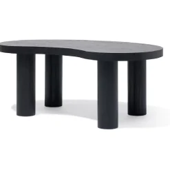 Table basse Pachi noir - L100xP50xH40 cm < Gifi Outlet
