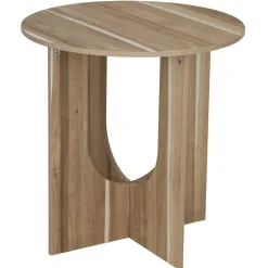 Table basse ronde en bois Wood XL Ø54xH55,5cm < Gifi New