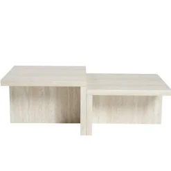 Table basse Terra bois blanchi 120x60xH28cm < Gifi Sale