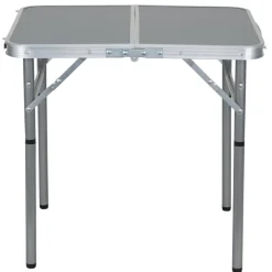 Table camping pliable acier aluminium bois 60x45xH55cm < Gifi New