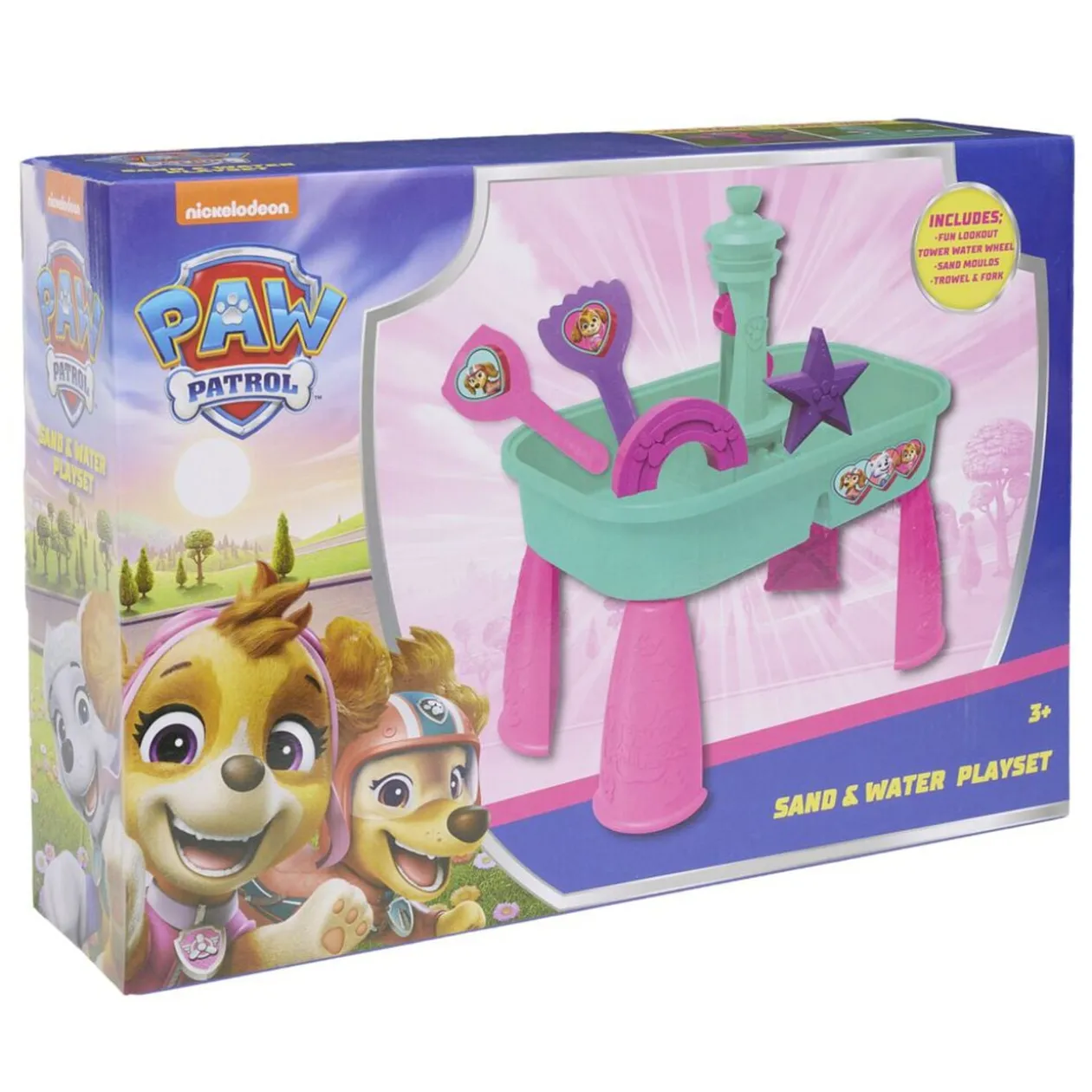 Table d'activités enfant Pat Patrouille sable et eau 29x10xH41cm (2 modèles)