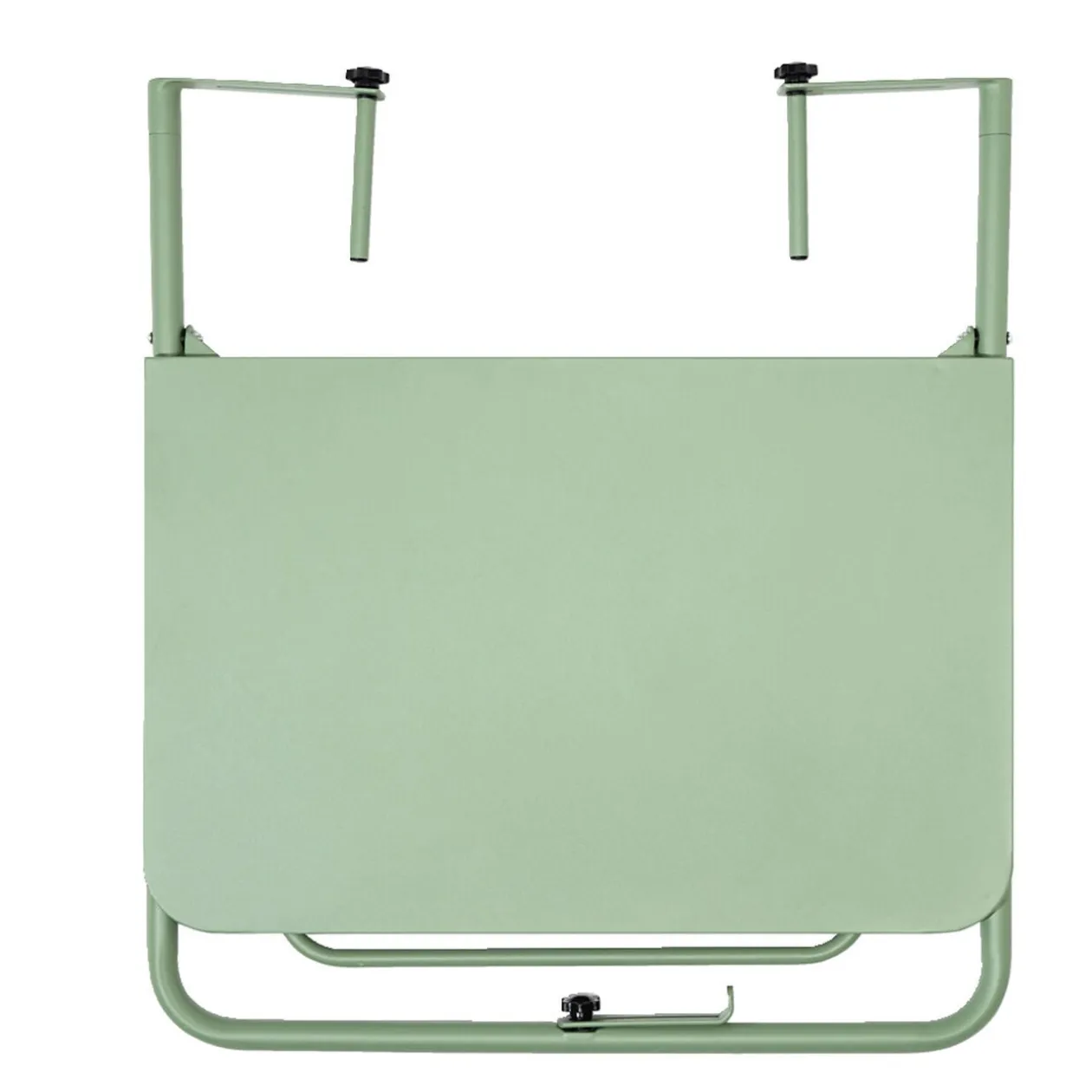 Table d'appoint pour balcon Oslow pliante acier vert sauge 60x40xH68cm