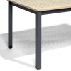 Table de jardin Bali 6 personnes aluminum et bois 150x90xH.74 cm