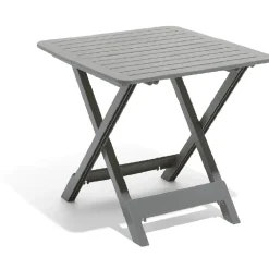Table de jardin 2 personnes pliante plastique gris Relax < Gifi Hot