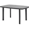 Table de jardin rectangulaire 6 personnes Viva gris foncé 137x72xH85cm