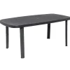 Table de jardin rectangulaire Viva plastique gris 177x86xH72cm < Gifi Hot