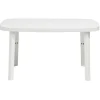 Table de jardin rectangulaire 6 personnes Viva blanche 137x85xH72cm