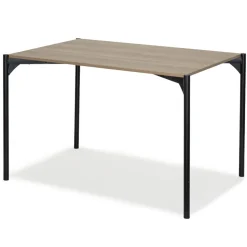 Table en bois 4 personnes pieds métal noir Luffi 120x80xH75cm