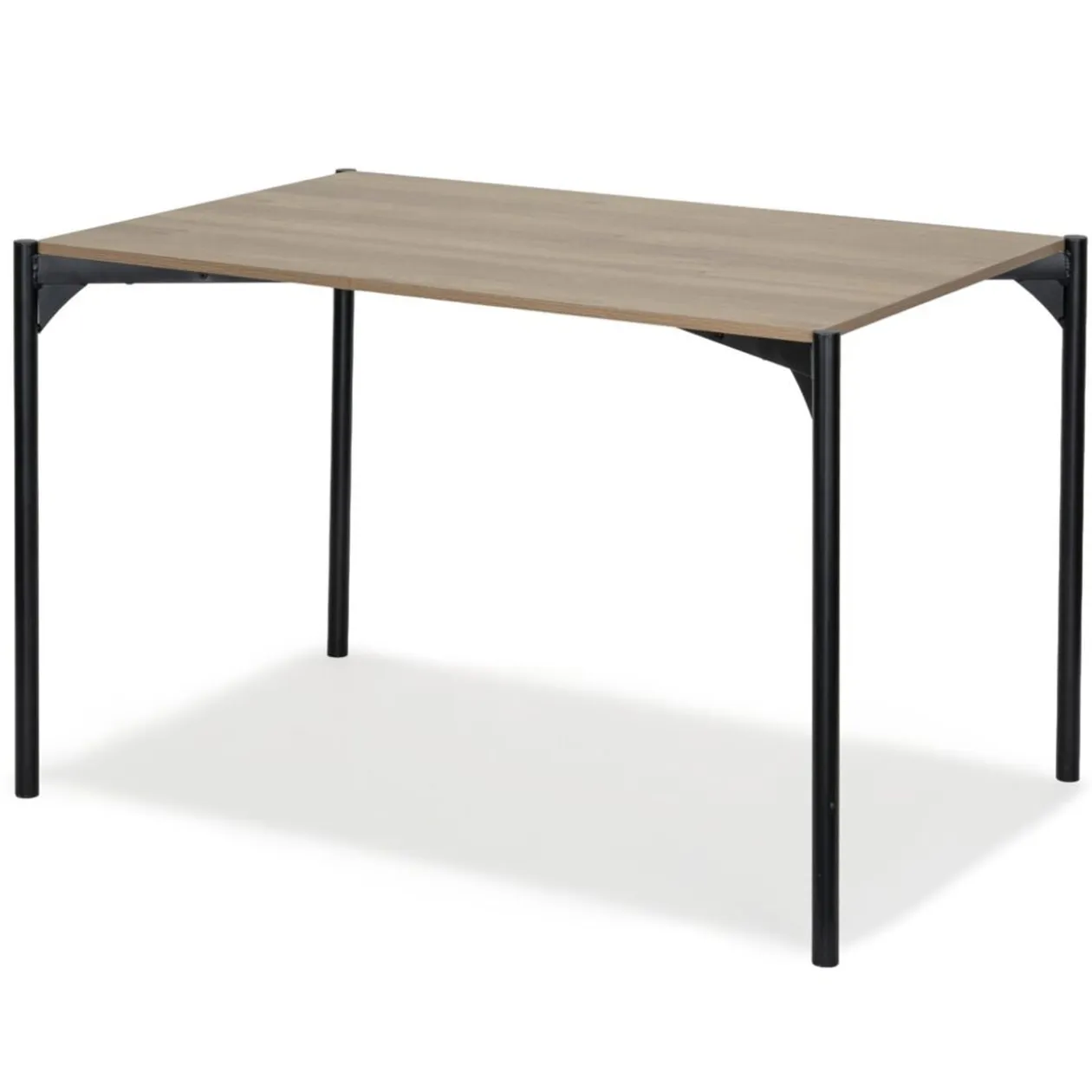 Table en bois 4 personnes pieds métal noir Luffi 120x80xH75cm