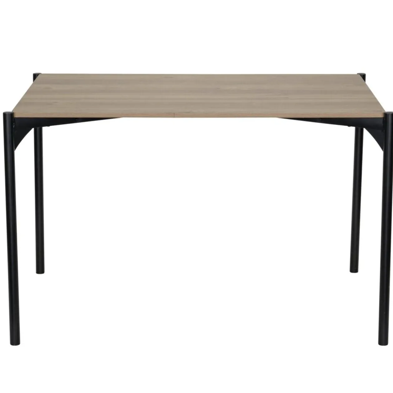 Table en bois 4 personnes pieds métal noir Luffi 120x80xH75cm
