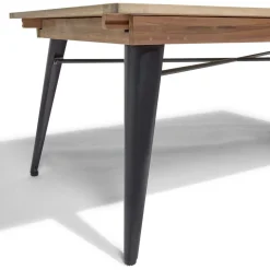 Table extensible Fabrik 6/8 personnes acacia naturel et métal noir 180/240x100xH75cm < Gifi Clearance