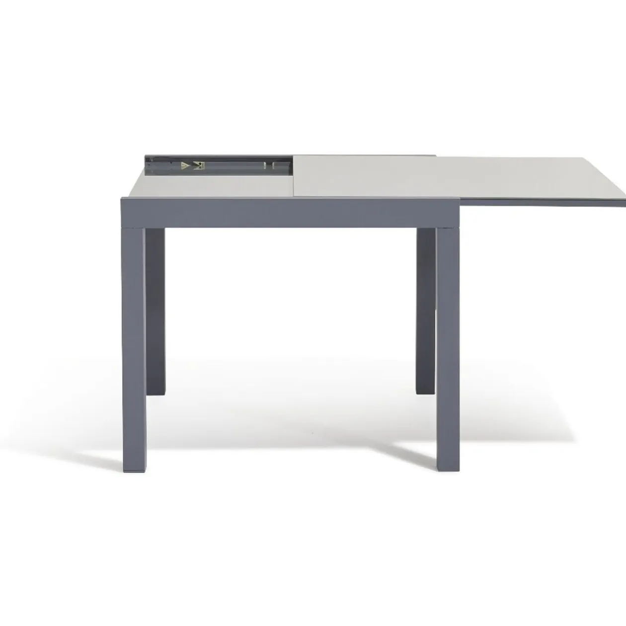 Table extensible Oslow gris ardoise 4 à 8 personnes