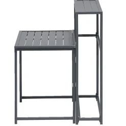 Table pour balcon Oslow pliante acier gris 60xP75xH100cm < Gifi Best