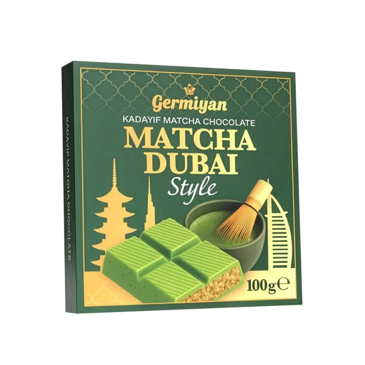 Tablette de chocolat blanc matcha Dubaï 100g < Gifi Best
