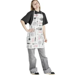 Tablier de cuisine avec inscriptions 72x65cm < Gifi Discount