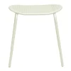 Tabouret acier perforé Faro vert sauge 45x28xH45cm < Gifi