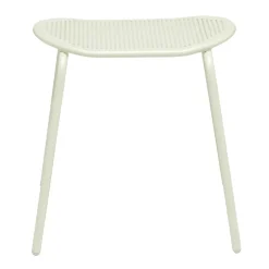 Tabouret acier perforé Faro vert sauge 45x28xH45cm < Gifi