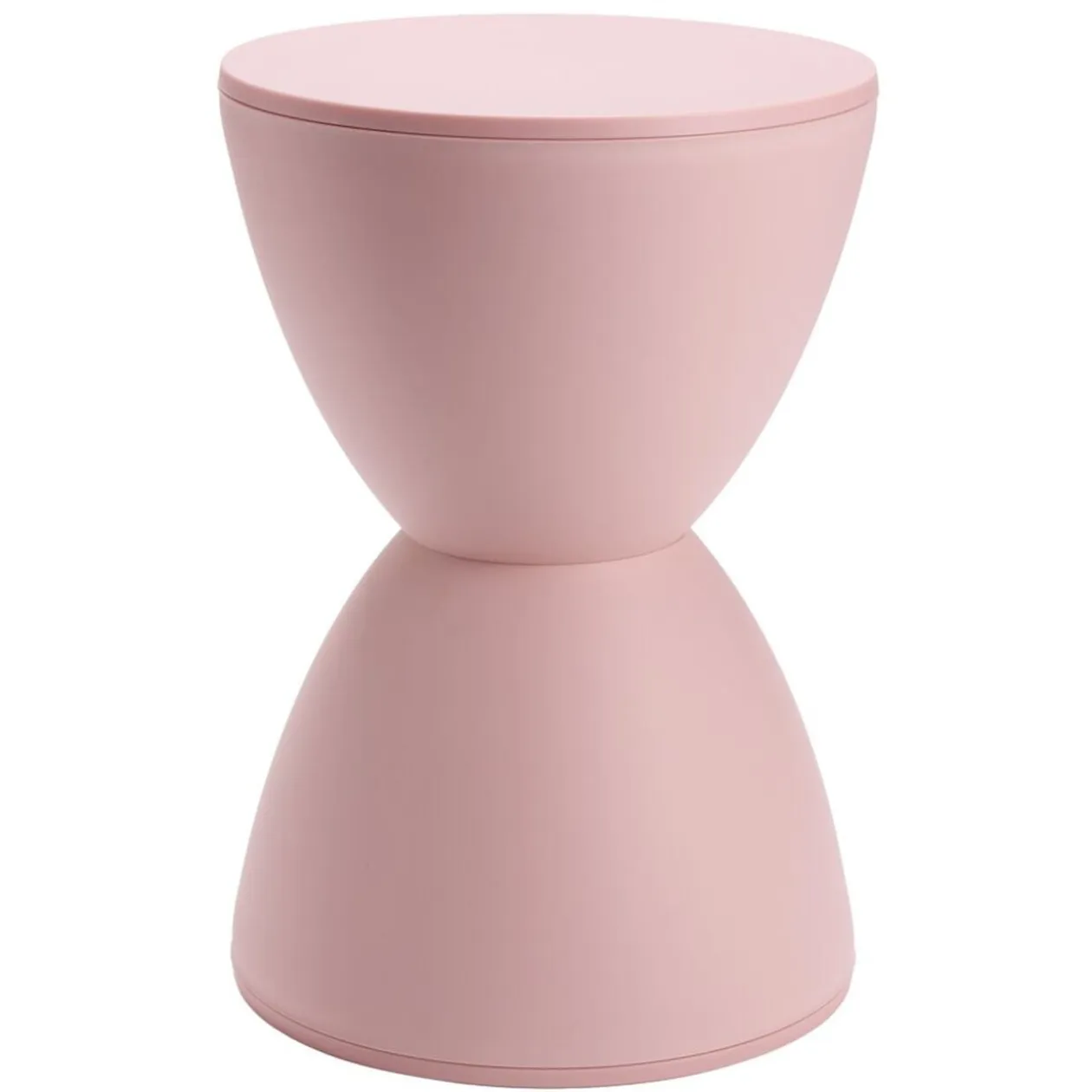 Tabouret bas rond Verso plastique rose Ø29xH43cm