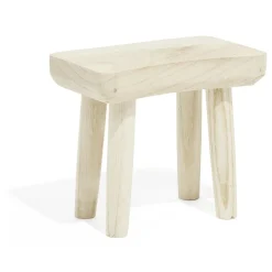 Tabouret bois naturel L27x17xH24cm < Gifi Clearance
