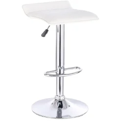 Tabouret de bar Majestik rotatif Blanc L.30.5 x P.39.5 x H.63/83.5 cm