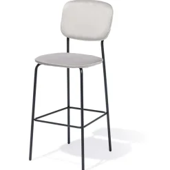 Tabouret de bar Morgane gris - L49xP46xH114 cm