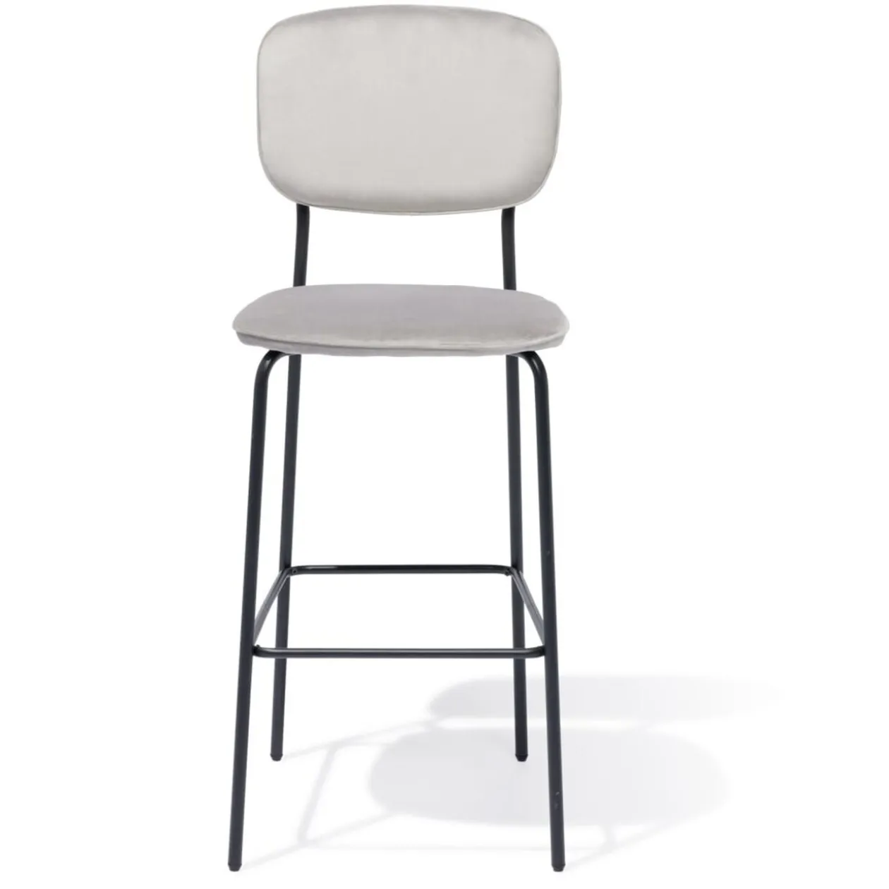 Tabouret de bar Morgane gris - L49xP46xH114 cm